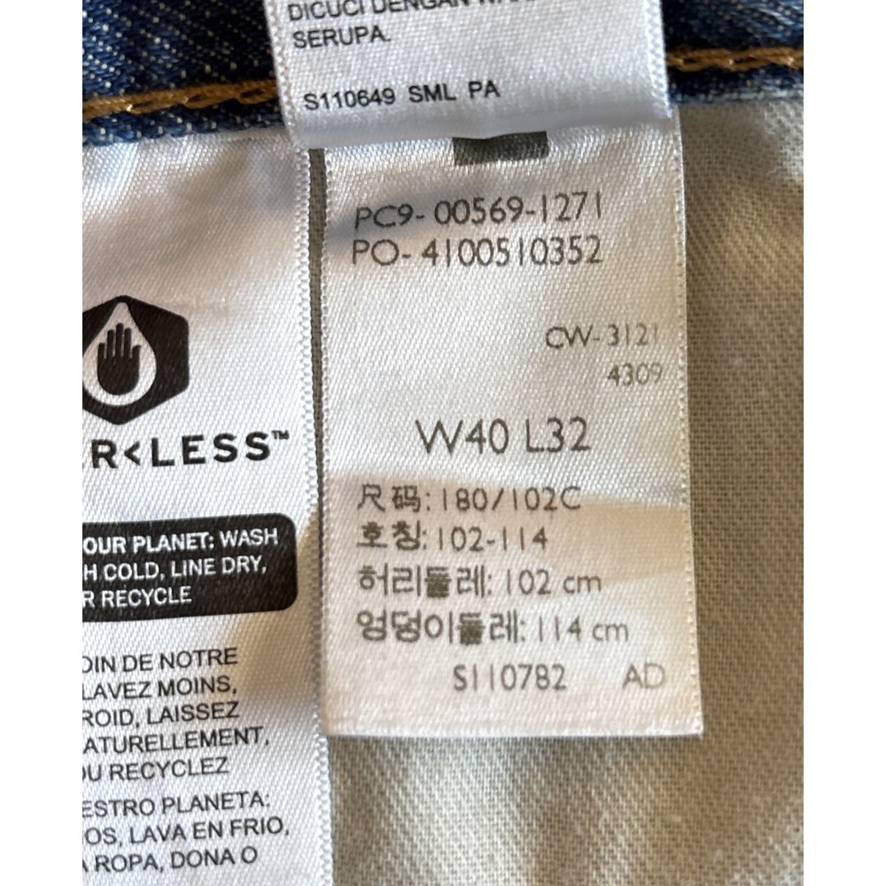 Levi's 569 Loose Straight Jeans Men's 40x32 Denim Pants - Picture 7 of 11